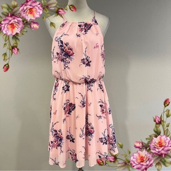 Blue Rain Dresses & Skirts - Blue Rain mini halter sleeveless dress size L